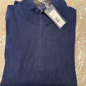 Vineyard Vines Men's Navy Half-Zip Sweater